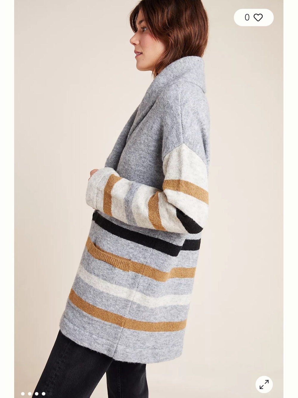 by Anthropologie Vanja Striped Cardigan Acrylic/Wool Blend Large - Picture 5 of 13